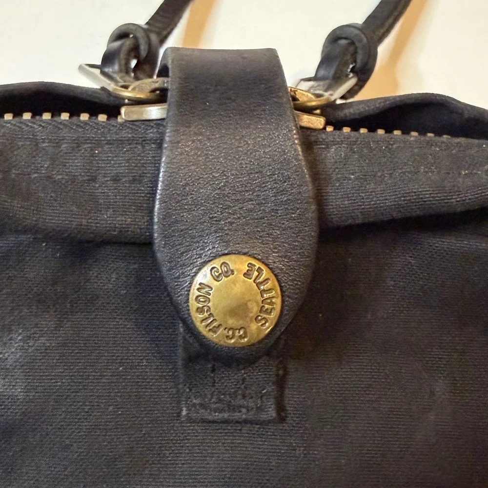 Vintage Filson Journeyman Backpack BLK Tin Cloth Canvas Laptop USA Made Bag Rare